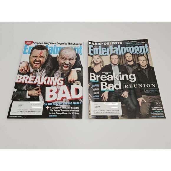 2 Breaking Bad Entertainment Weekly Magazine Lot 1276 2013 1520 2018 Cranston - Picture 1 of 4